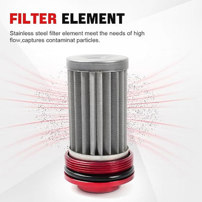 BARTOO Universal 50MM 100 Micron Inline Fuel Filter - Image 3