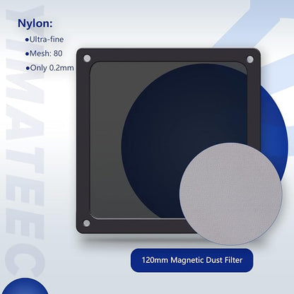 Dust Filter PC 120mm for Computer Cooler/PSU/Routers Nylon 80 Mesh, Magnetic - Image 3