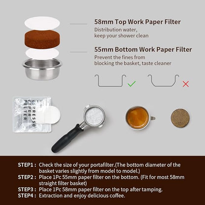 watchget 55mm Espresso Paper Filters - Image 3