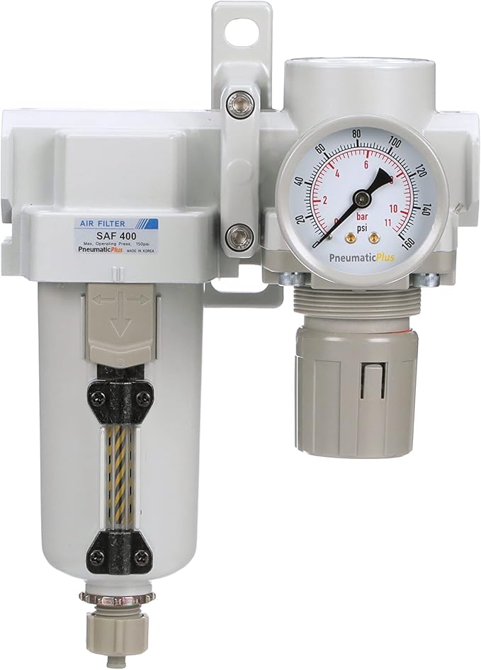 PneumaticPlus SAU420-N04G-MEP Compressed Air Filter Regulator Combo 1/2" NPT - Image 2