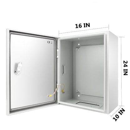 Outdoor Electrical Box, Steel Junction Box 24X16X10'', NEMA 4X Electrical - Image 9