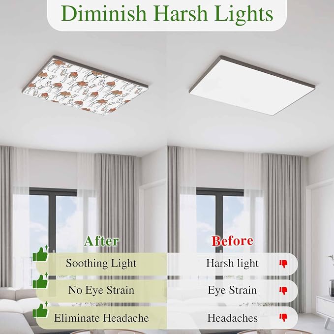 4 Pack Fluorescent Light Cover, Sand Camel Light Covers - Image 6