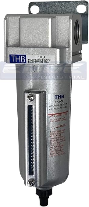 1/2" NPT Industrial Particulate Filter, Removes Water, Debris from Compressed by Unknown