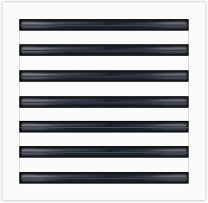 BUILDMART - 14x14 Modern AC Vent Cover - Decorative White Aluminum Air Vent - by TexasBuildmart