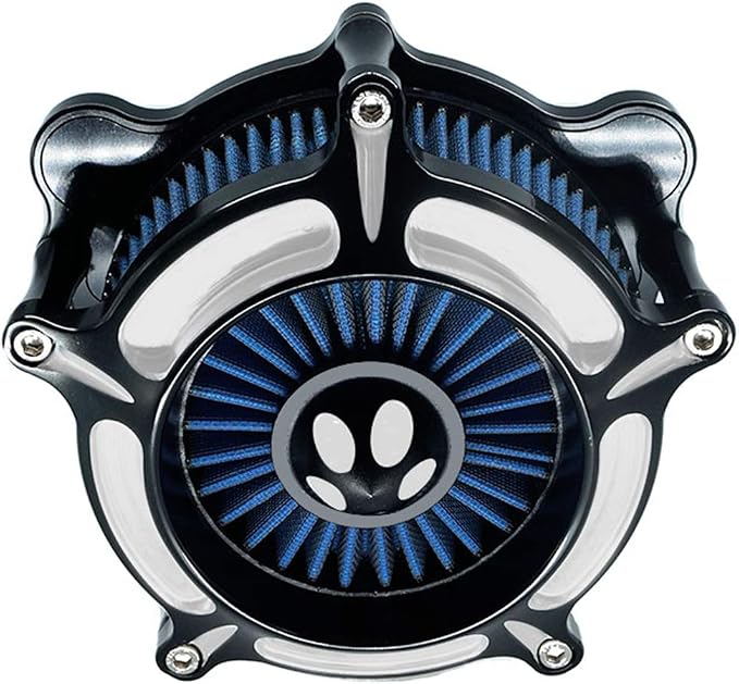 Air Filter Intake Motorcycle Turbine Cleaner Kit Cnc Cut Chrome by Unknown
