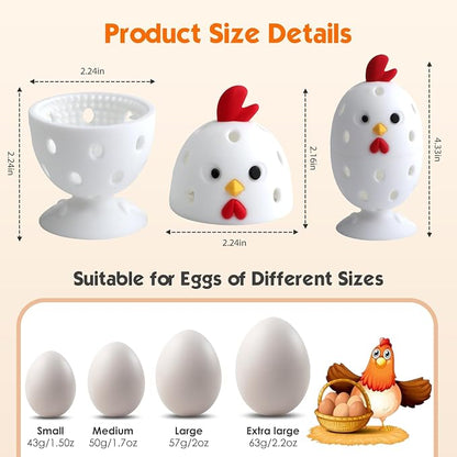 Egg Brush Cleaner, Egg Cleaner for Fresh Eggs, Cute Chick Shaped Egg Wash and - Image 2