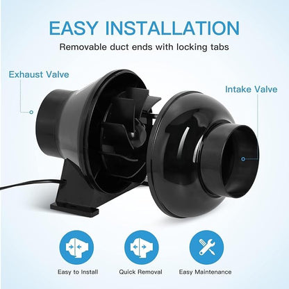 iPower 4" 195 CFM Inline Fan - Image 6