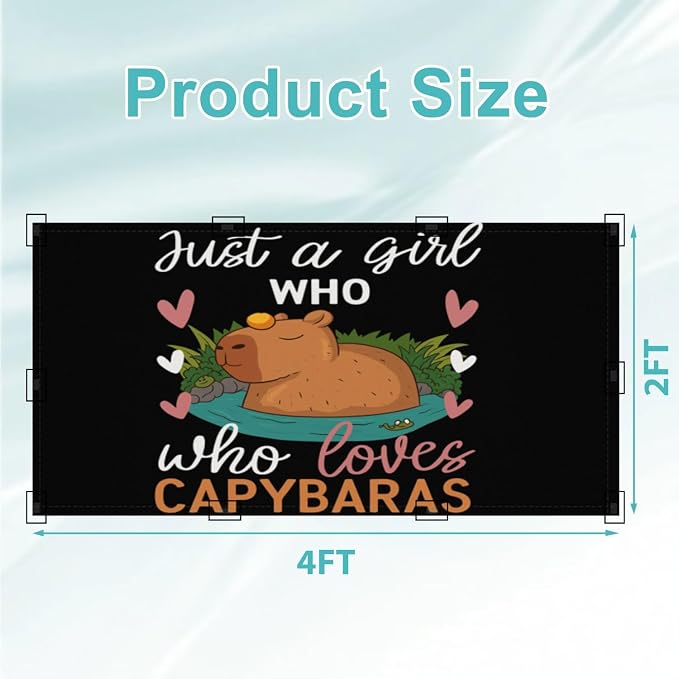 4 Pcs Fluorescent Light Covers for Ceiling Lights Cute Capybara Gifts Hearts - Image 2