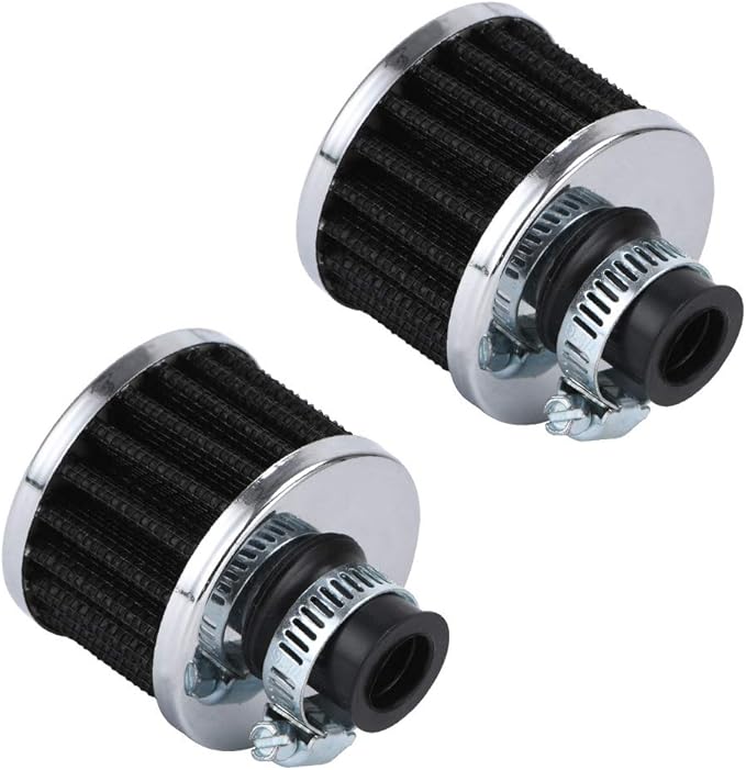 PTNHZ Universal 2 PCS 12mm Auto Cone Mini oil Air Intake Filter Crankcase Vent by PTNHZ+RACING