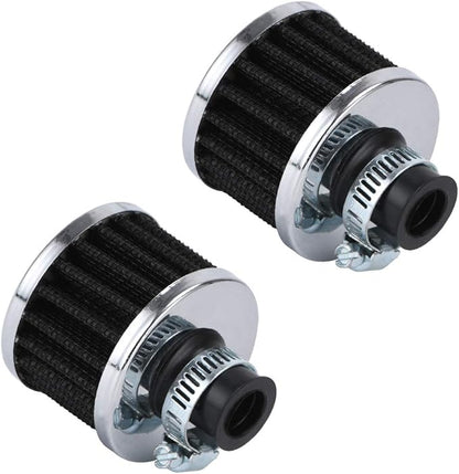 PTNHZ Universal 2 PCS 12mm Auto Cone Mini oil Air Intake Filter Crankcase Vent by PTNHZ+RACING