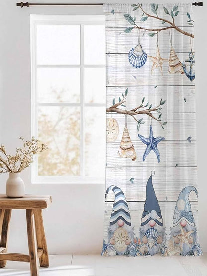 Sheer Curtains 96 Inches Long, Coastal Eucalyptus Semi Sheer Curtains Light - Image 3
