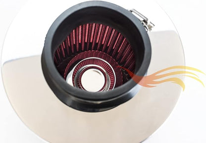 RED 6" 152 mm Inlet Short Truck Air Cone Replacement Performance Washable - Image 8