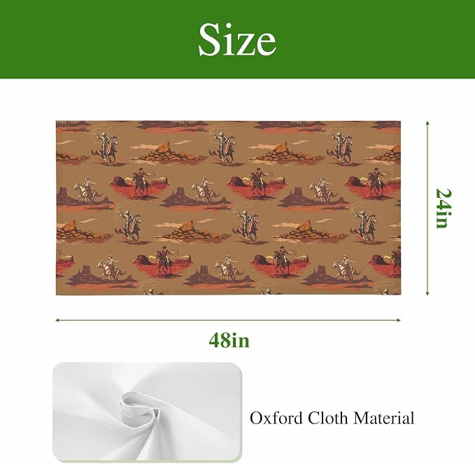 Cowboys Horses 2 Pcs Fluorescent Light Covers 4 x 2 Feet, Desert Ethnic Winds - Image 9