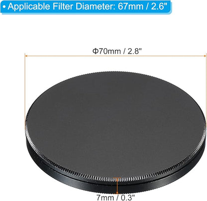 PATIKIL 67mm Lens Cap, Camera Lens Cap Cover Universal Front Metal Lens Filter - Image 2