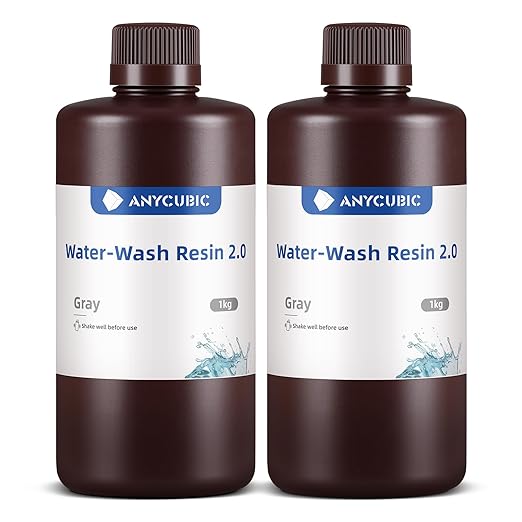 ANYCUBIC Water Washable 3D Printer Resin 2.0, 405nm High Precision 3D Resin by ANYCUBIC