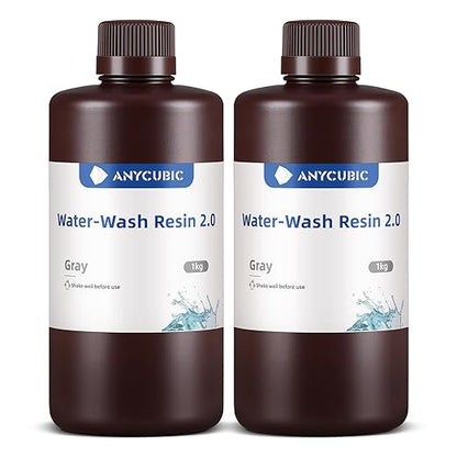 ANYCUBIC Water Washable 3D Printer Resin 2.0, 405nm High Precision 3D Resin by ANYCUBIC