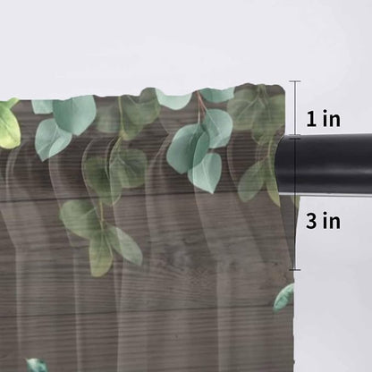 Easter Sheer Valances for Windows 42"x12", Light Filtering Kitchen Curtains - Image 7