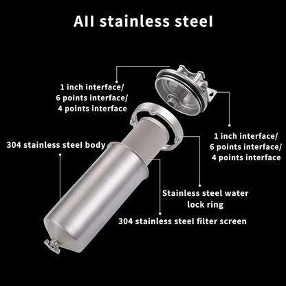Amwater NSF/ANSI 42 Certi Stainless Steel Jumbo Size Filter Housing - Image 6