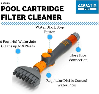 Aquatix Pro Premium Pool & Spa Filter Cartridge Cleaner, Removes Debris & Dirt - Image 6