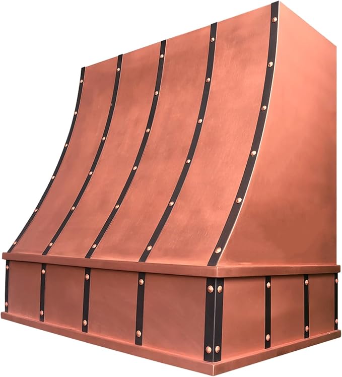 CT Copper Tailor Sloped Copper Vent Hood Island Mount, 1150 CFM Exhaust Fan - Image 2