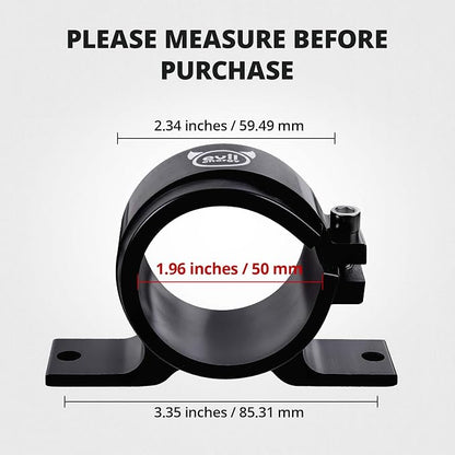 EVIL ENERGY 50mm Fuel Filter Mounting Bracket, Fuel Pump Clamp Holder Black - Image 4