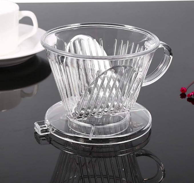 GLOGLOW Coffee Filter Transparent Reusable Coffee Filter, Cone Shape, - Image 3