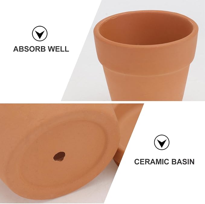 Red Clay Baked Clay Succulent Flower Pots - Image 8