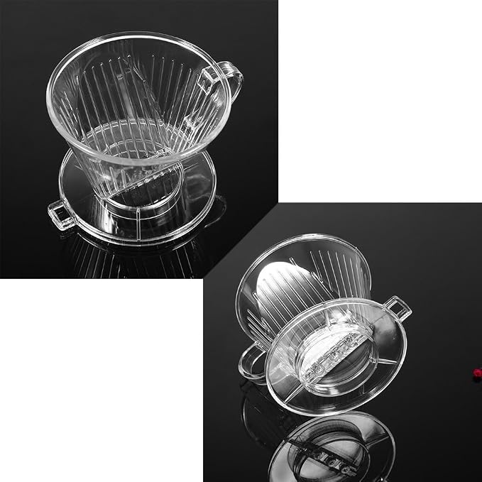 Rengue Transparent Reusable Coffee Filter, Cone Shape, Dishwasher Safe - Image 4
