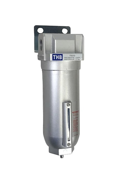 1/2" NPT Industrial Particulate Filter, Removes Water, Debris from Compressed - Image 2