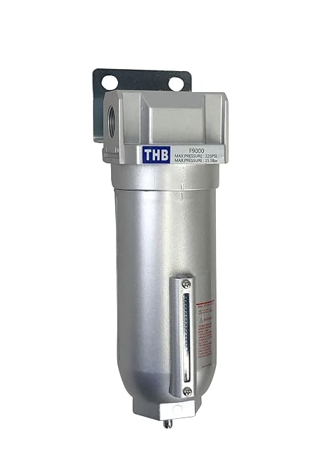 3/4" NPT Industrial Particulate Filter, Removes Water, Debris from Compressed - Image 2