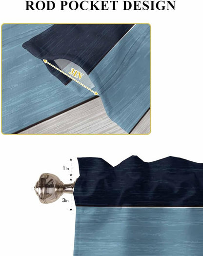 Vintage Country Woodcuts Window Valance Curtains, 2 Panel - Image 5