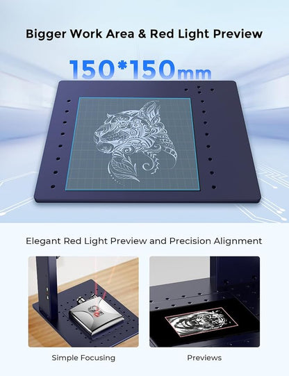 GWEIKE G2 Pro 30W Fiber Laser Engraver, 15000mm/s Fast Laser Engraver Machine - Image 5