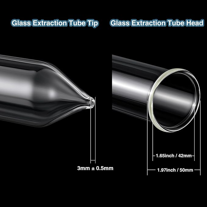 Chunful Glass Extractor Extraction Filter Tube 30" Long 50mm Diameter Thick and - Image 3
