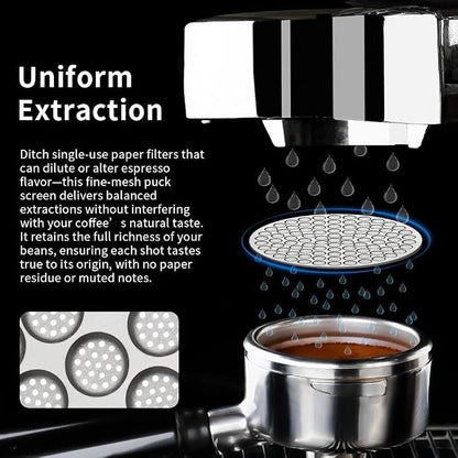 watchget 53mm Espresso Puck Screen Reusable Mesh Coffee Filter 0.8mm Thickness - Image 5