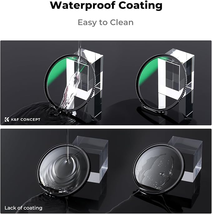 K&F CONCEPT 52mm CPL MCUV ND1000 Lens Filter 2 Lens Caps Kits Waterproof - Image 5