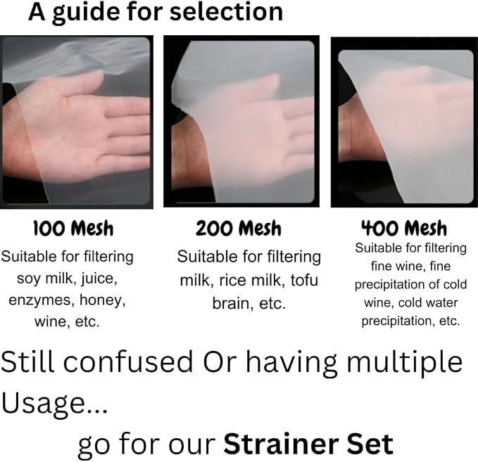 Kitchen Ultra-Fine Nylon Mesh Strainer I Filter Spoon Sieve - Image 3