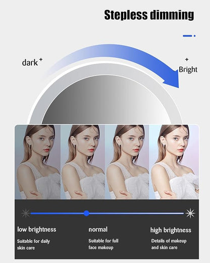 JSLJDM 500X500 mm Illuminated Backlit LED Bathroom Mirror, Wall Mounted - Image 5