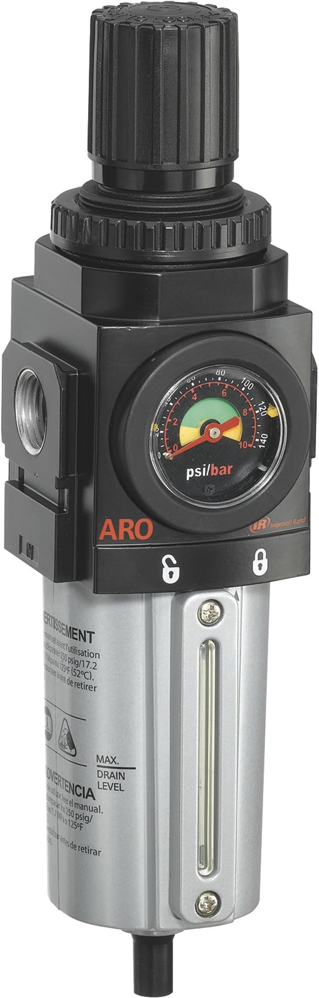 ARO P39344-600-VS Air Filter-Regulator Piggyback, 1/2" NPT by IngersollRand