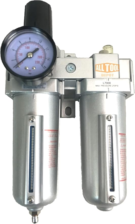 1/2" NPT HEAVY DUTY Compressed Air In Line Filter Regulator Lubricator Oiler by AllToolDepot