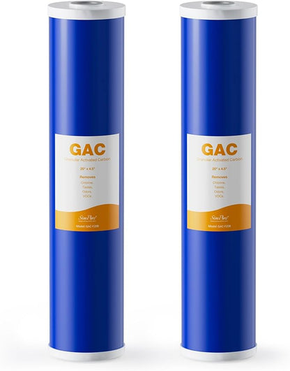 SimPure Whole House Water Filter Cartridges 20" x 4.5" GAC Granular Carbon by SimPure_Water