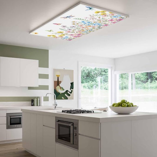 Fluorescent Light Covers for Ceiling Lights Spring Flowers Magnetic Light - Image 2
