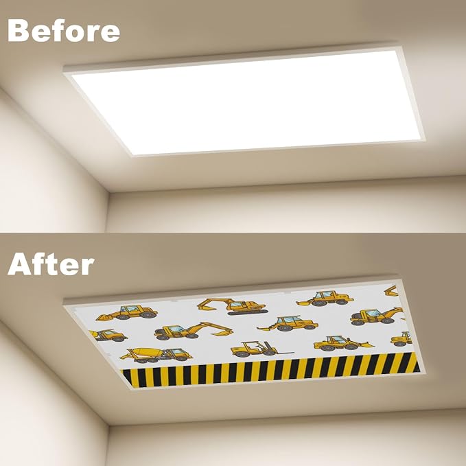 6 Pcs Fluorescent Light Covers for Ceiling Lights Construction Vehicle - Image 4