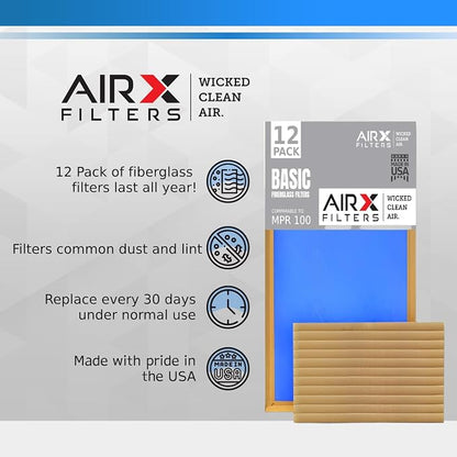 24x24x2 Air Filter Comparable to MPR 100 Basic Economy Furnace Filters - Image 4