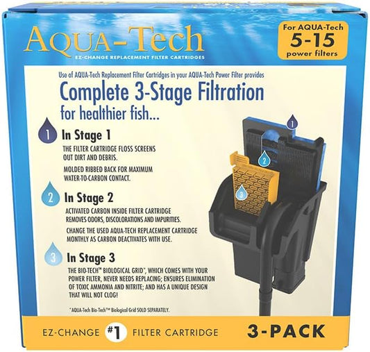 AQUA-TECH EZ-Change No.1 18-Pack Aquarium Filter Cartridge - Image 2