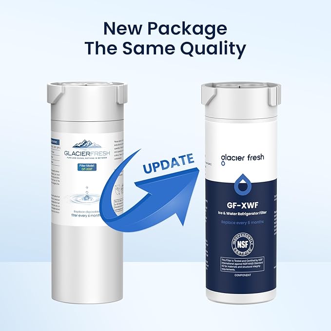 GLACIER FRESH XWF Replacement for GE XWF Refrigerator Water Filter Pack of 4 - Image 3
