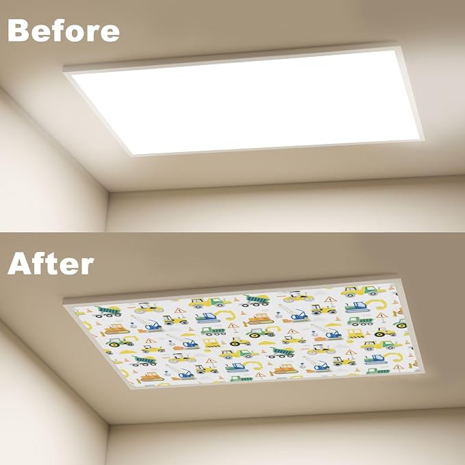 4 Pcs Fluorescent Light Covers for Ceiling Lights Construction Vehicles - Image 4