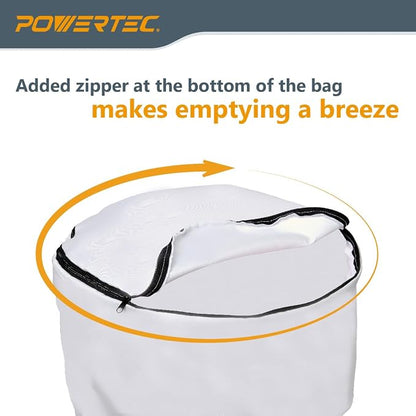 POWERTEC 70334 Dust Filter Bag for Wall Mount Dust Collectors, 1 Micron - Image 6