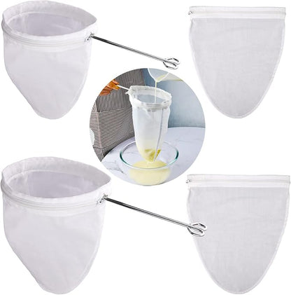 WMKGG Ultra Fine Mesh Strainer Bags, Reusable Mesh Filter Bags by Focusonthekitchensupplies