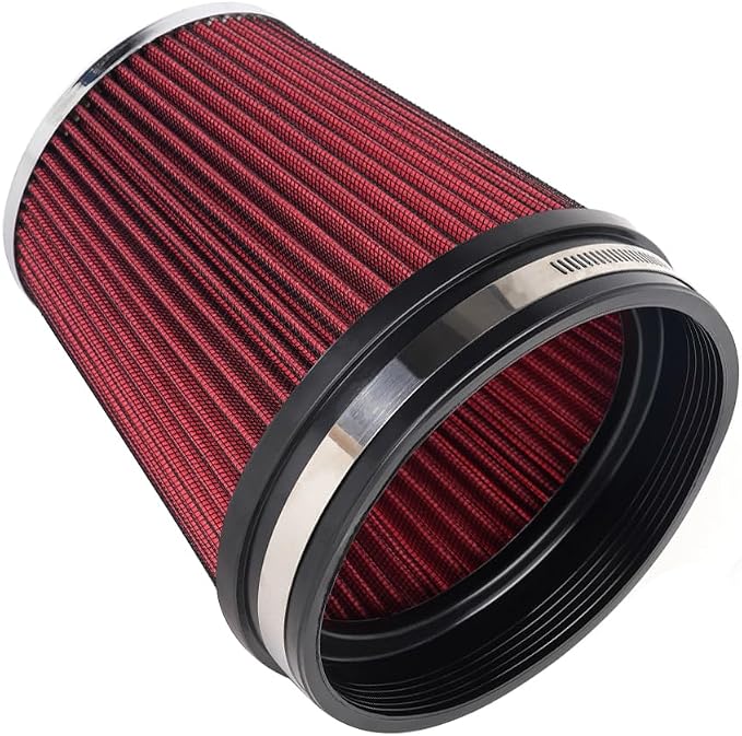 6" Inlet Cold Air Intake Filter Cone Replacement Performance Washable Clamp-On by MUGERACING