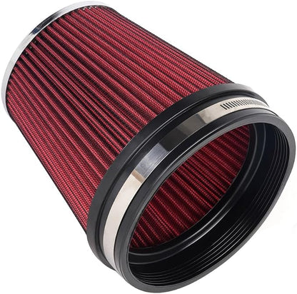 6" Inlet Cold Air Intake Filter Cone Replacement Performance Washable Clamp-On by MUGERACING